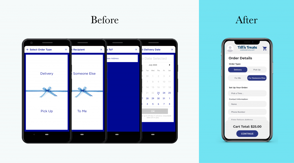 Order Form Before / After